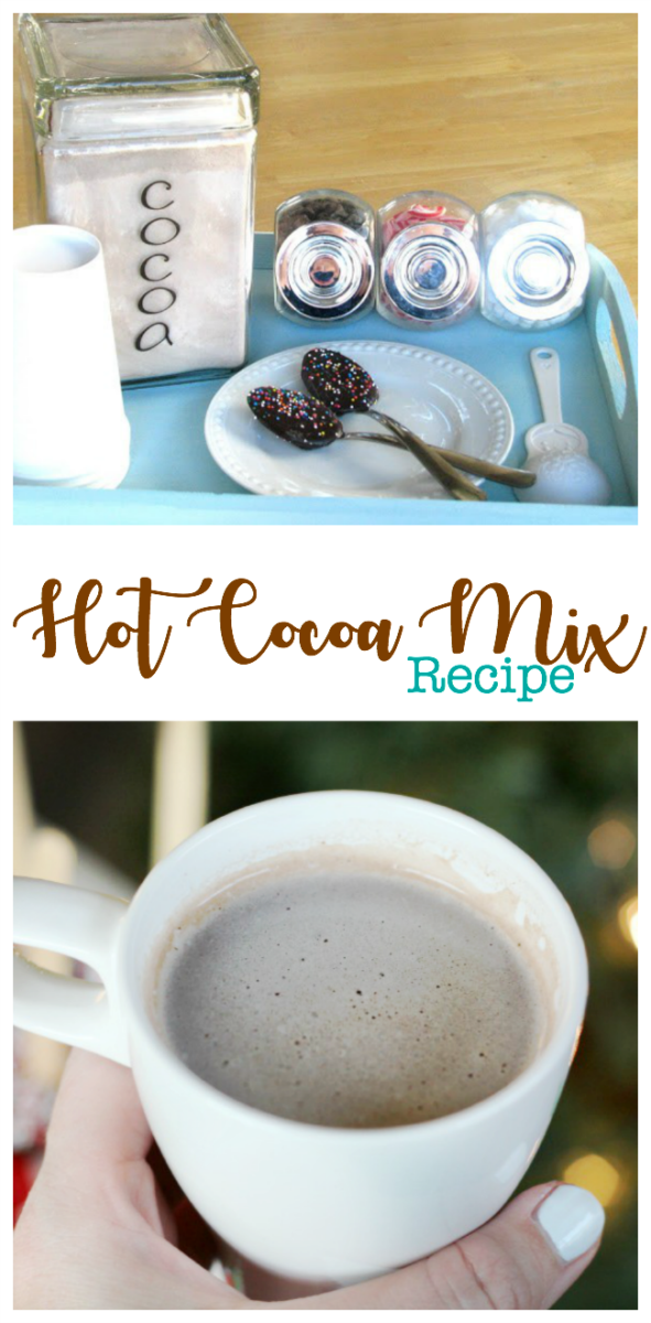 assembled hot cocoa serving tray