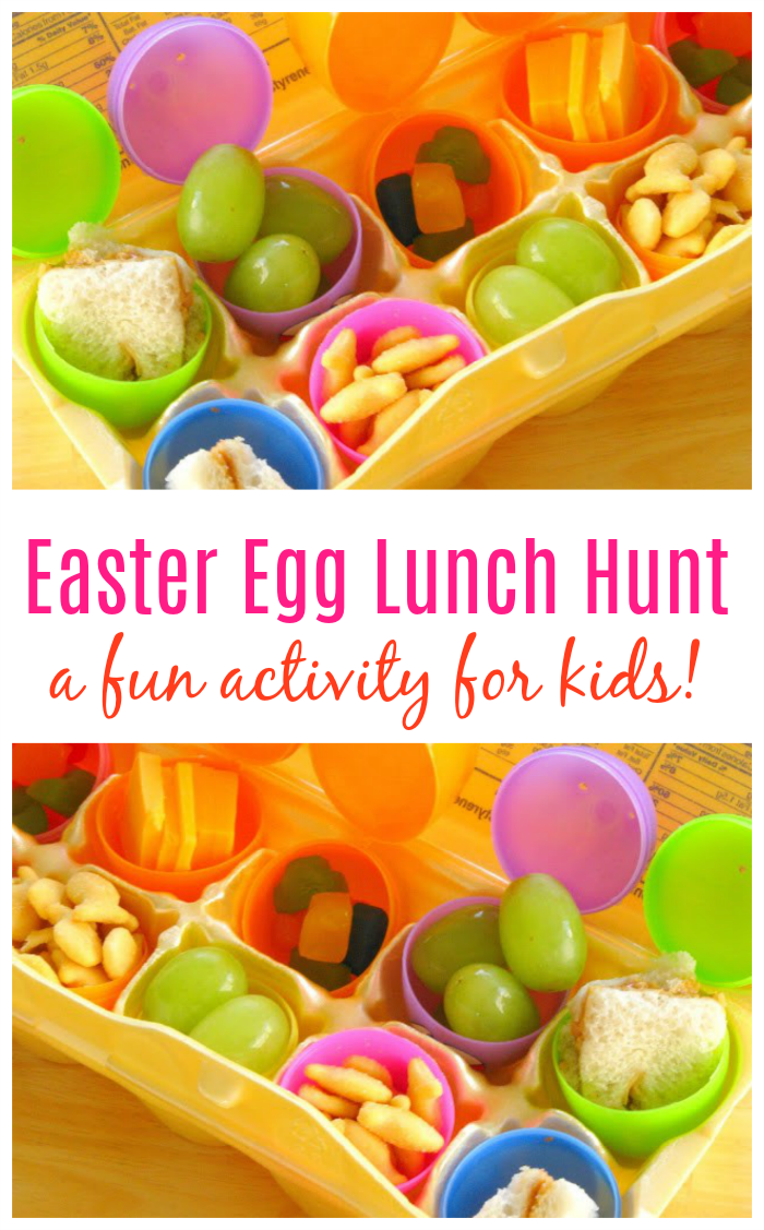 Make your kids' lunch into an Easter Egg Lunch Hunt! They'll have a blast opening each egg to see what surprise awaits them! Lunchtime has never been so fun!