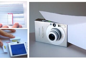 homemade flash diffuser on camera