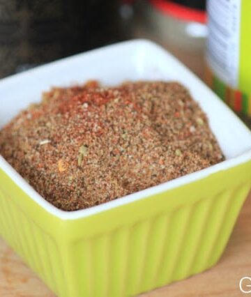 ramekin filled with homemade taco seasoning