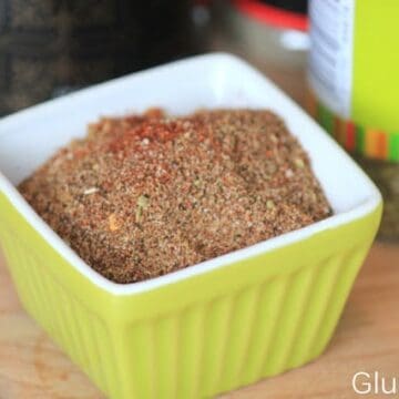 ramekin filled with homemade taco seasoning