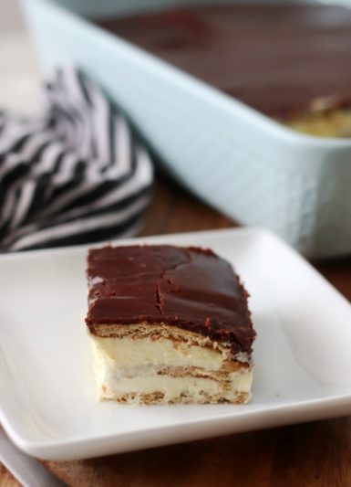 Chocolate Eclair Dessert (Video) - Gluesticks Blog