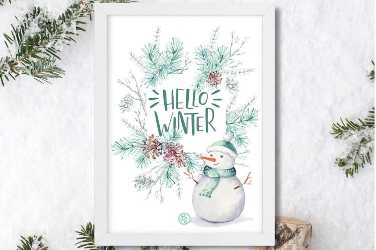 hello winter printable