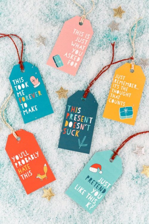 printable holiday gift tags – almost makes perfect