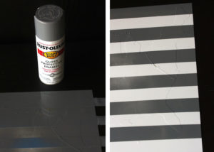 painting stripes on memo board
