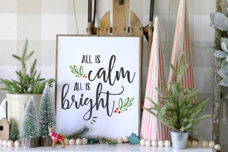 free Christmas wall art