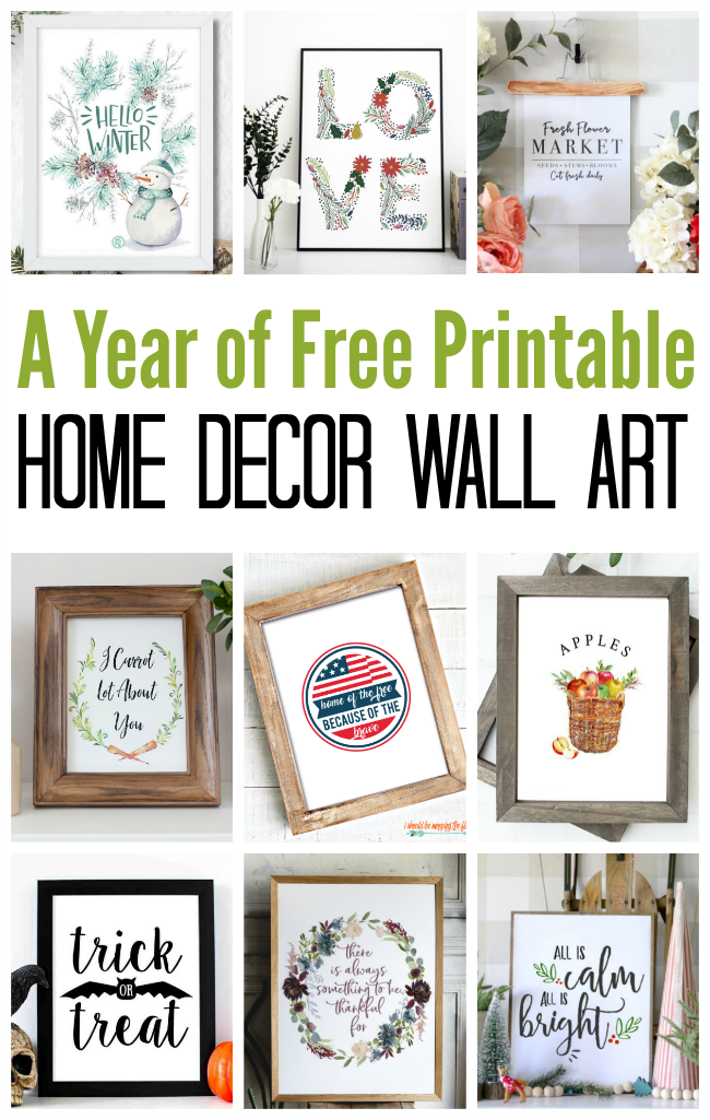 A Year Of Free Home Decor Printables Gluesticks Blog