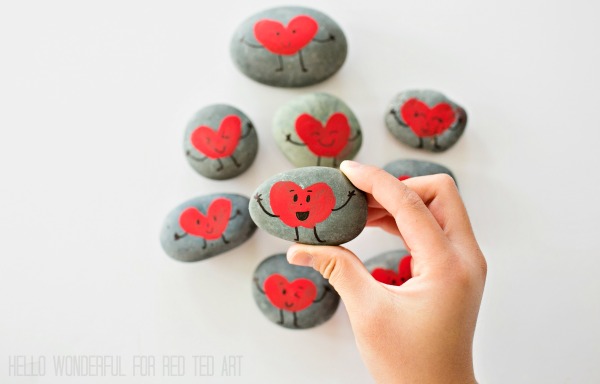 valentine painted rocks