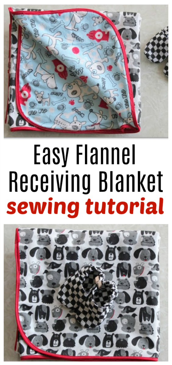 How to Sew Blanket Binding on a Flannel Baby Blanket Tutorial