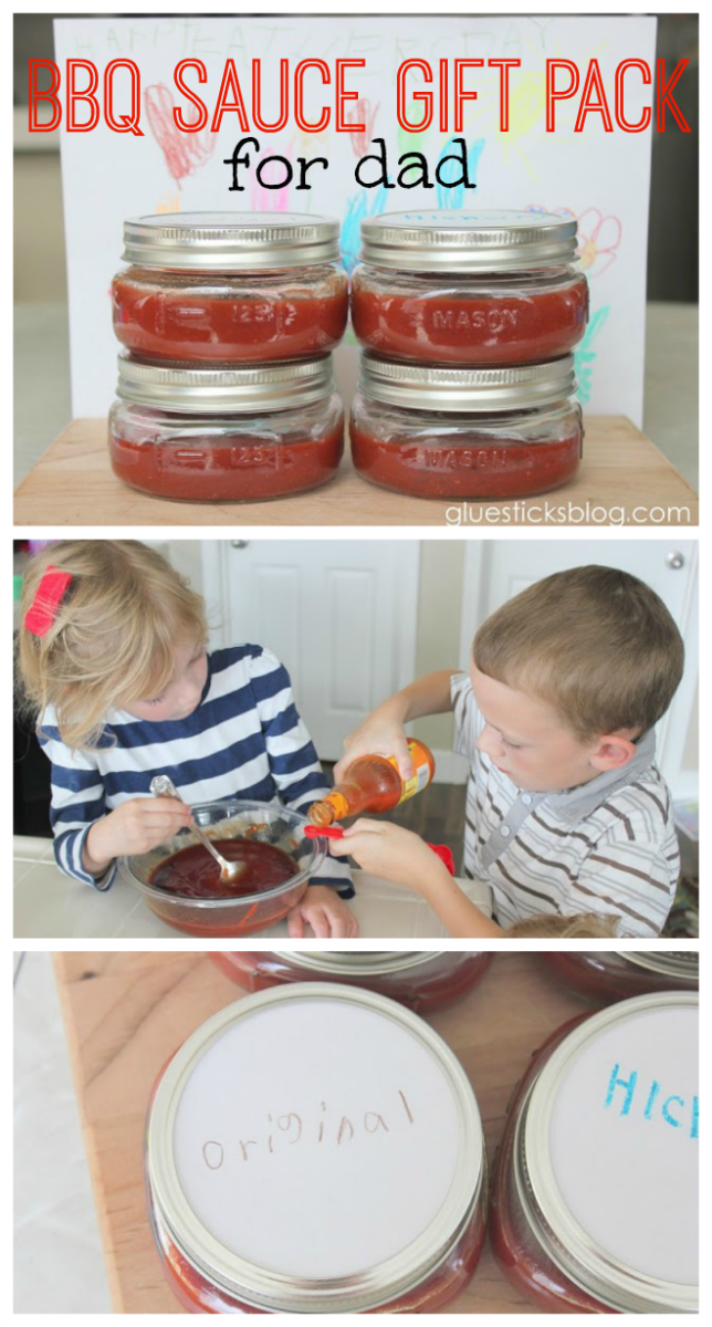 kids making bbq sauce