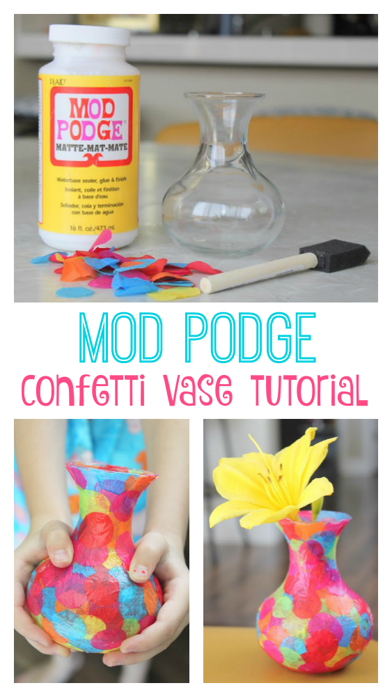 Tissue Paper Flowers & Vase Makeover - Thrifty & Crafty