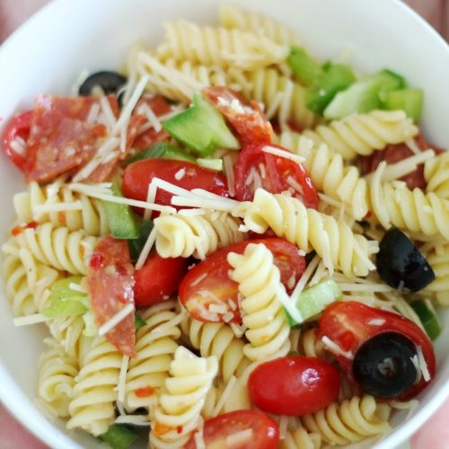 Our Favorite Pasta Salad Recipe (With Secret Ingredient) - Gluesticks Blog