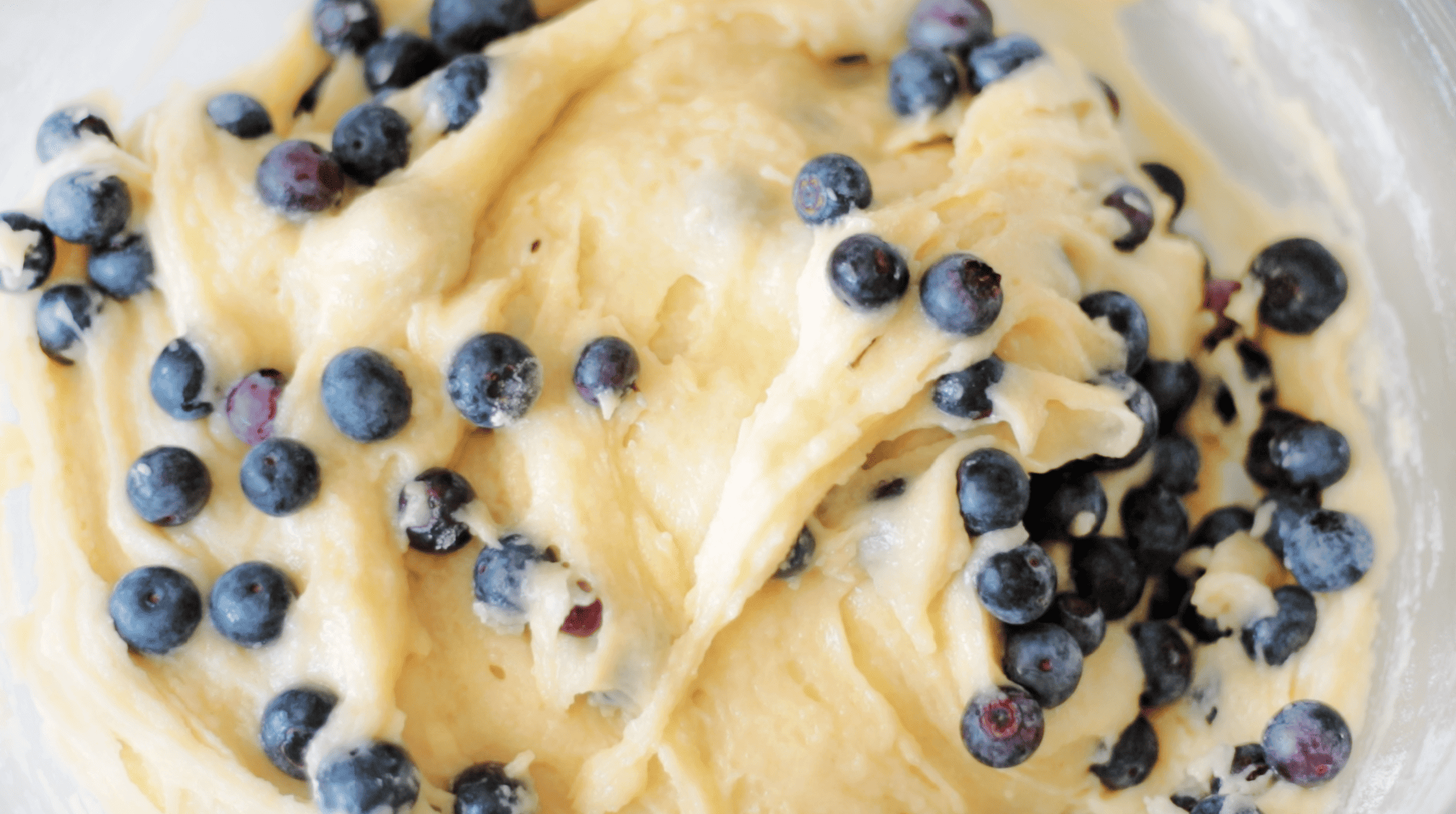blueberry muffin batter in bowl
