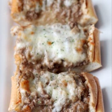sliced french bread on plate