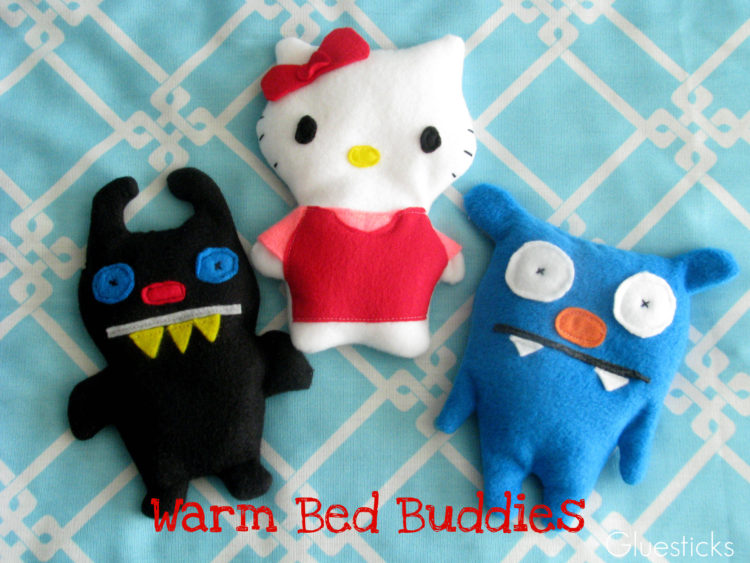 ugly doll and hello kitty shaped rice bags