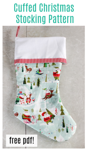 Cuffed Christmas Stocking Sewing Pattern (+ Video) - Gluesticks Blog