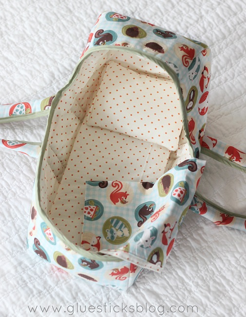 fabric baby doll basket