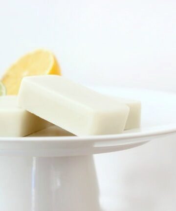 lotion bars on plate