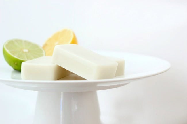 lotion bars on plate