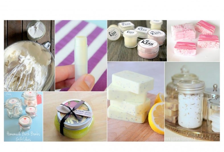 variety of homemade beauty products