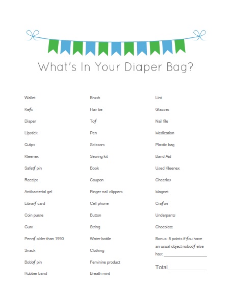 baby shower game printable