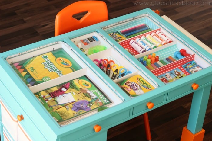 top of Jack and Jill Desk art desk for kids