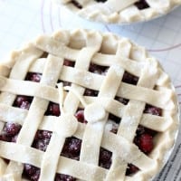 cherry pie with lattice crust