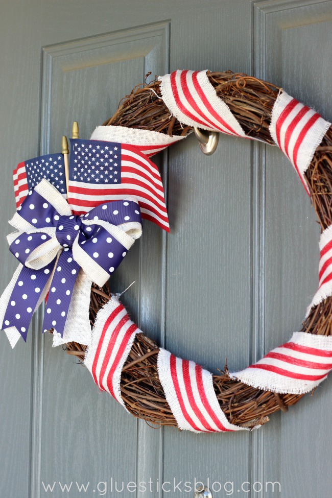 Old Glory Patriotic Wreath Tutorial