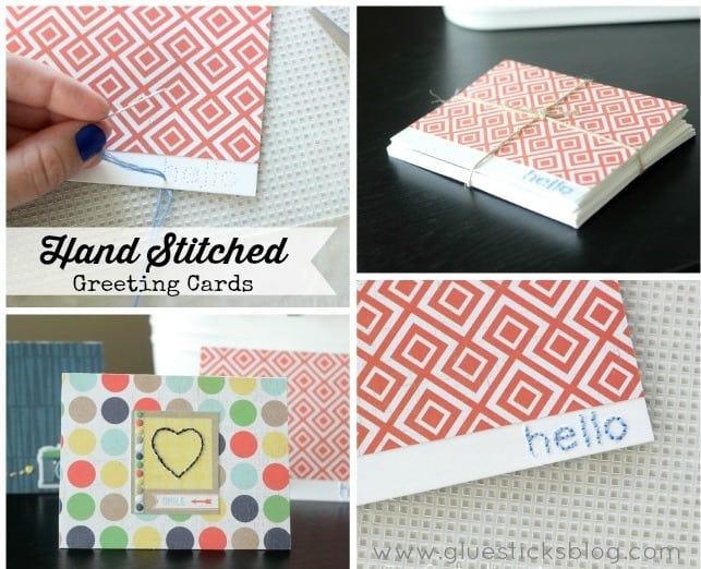 Hand Stitched Greeting Cards collage