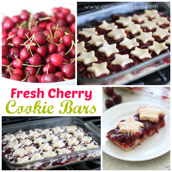 Fresh Cherry Cookie Bars