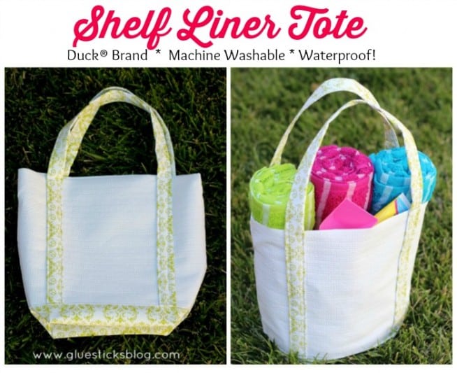 tote made from shelf liner paper