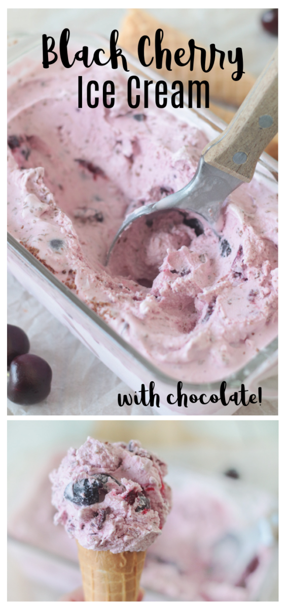 Black Cherry Chocolate Chip Ice Cream (Video) - Gluesticks Blog