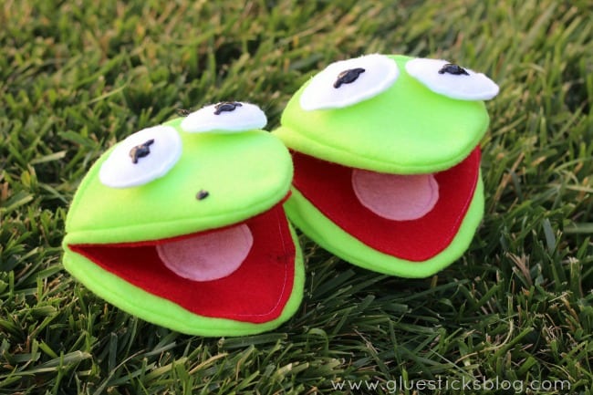 two kermit the frog puppets