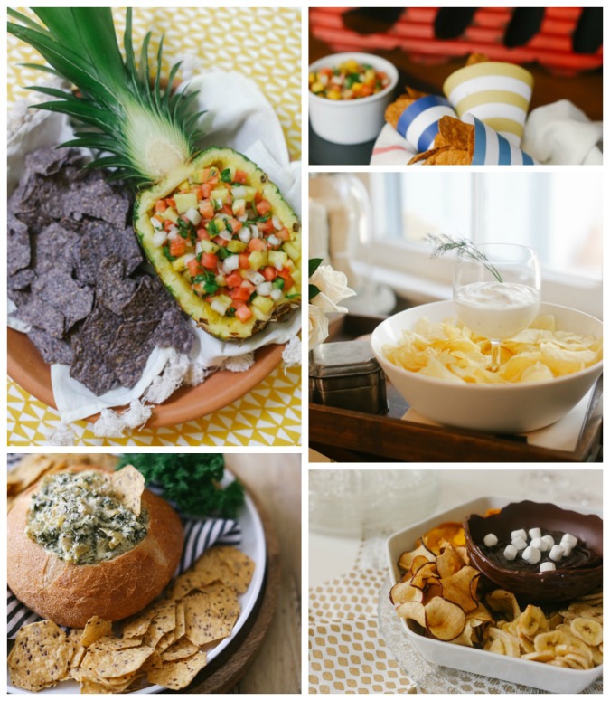 collage of Chips and Dip