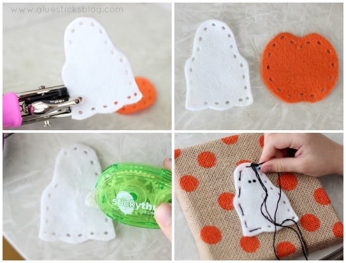 hole punch in felt ghost