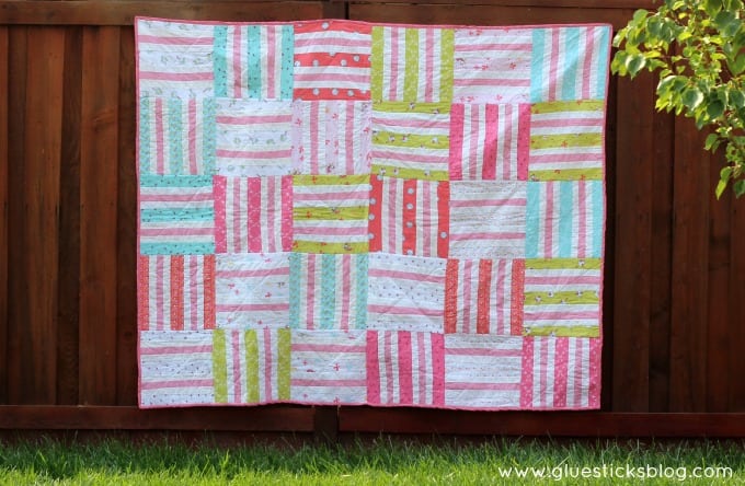 pastel colored quilt