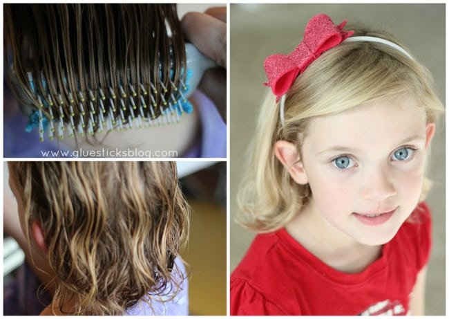 little girl with brushed hair