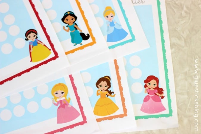 6 princess chore charts