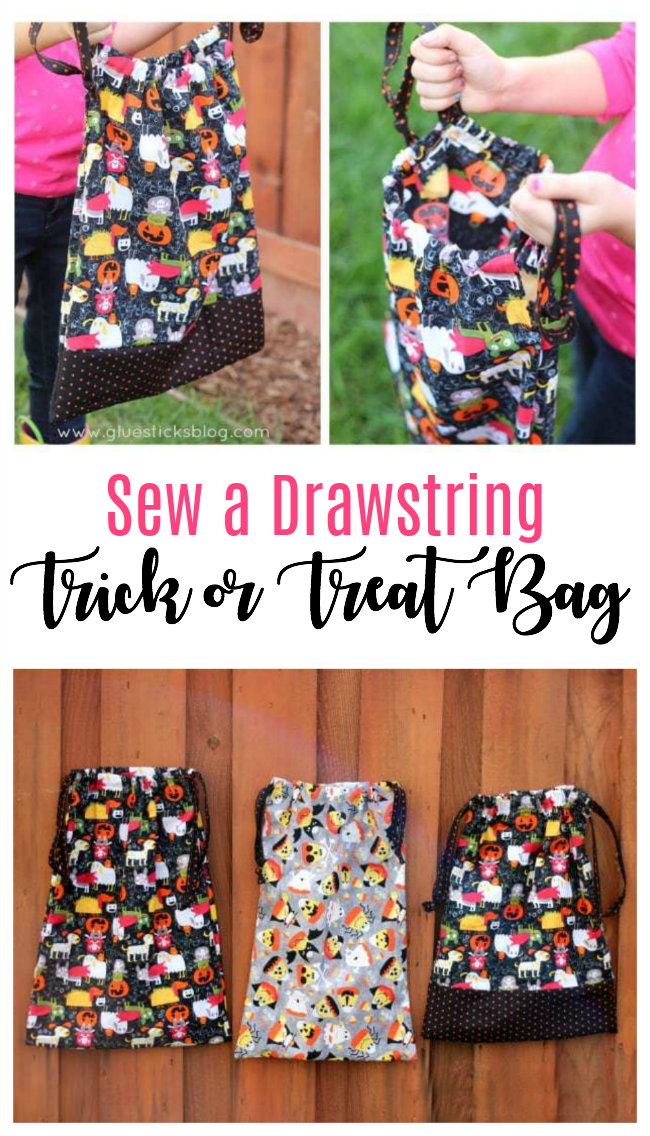 3 homemade fabric halloween bags