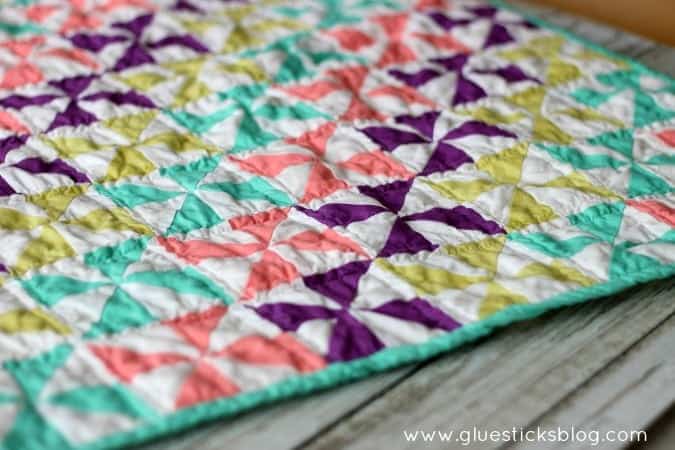 Easy Pinwheel Baby Quilt Gluesticks Blog