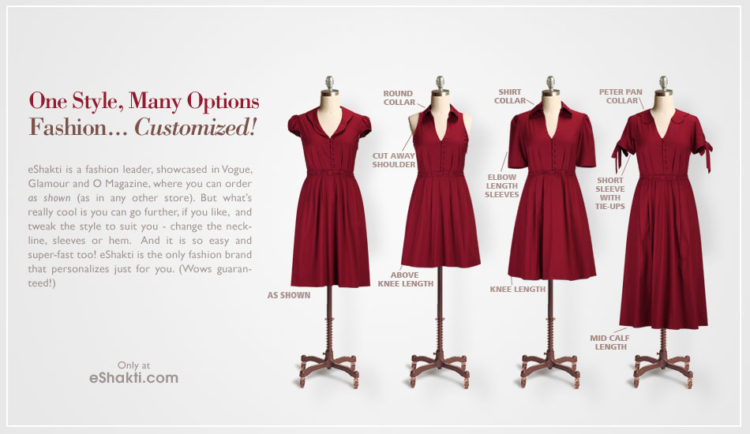 burgundy dress in 3 styles