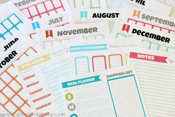 printable planner pages and calendar pages