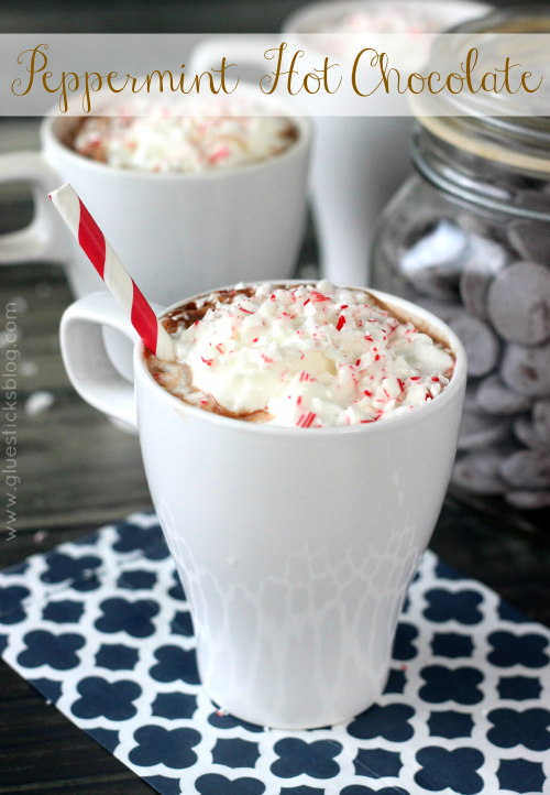 mug of peppermint hot chocolate