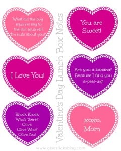 Valentine's Day Printable Notes, Jokes & Coupons - Gluesticks Blog