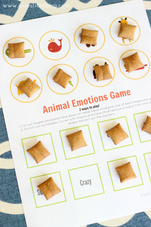 animal emotions game for kids printable