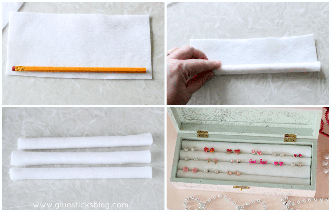 Would you believe it if I told you this DIY earring storage box was made from pencils and felt? Crazy I know but read on to see how to make this darling earring storage box for under $5.