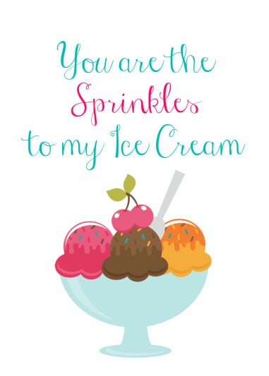 sprinkles to my ice cream