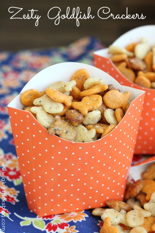 zesty goldfish crackers mix