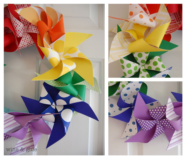 st. patrick's day rainbow pinwheel craft