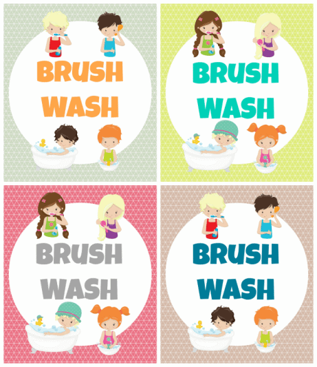 Free Bathroom Printables for Kids Bathroom - Gluesticks Blog
